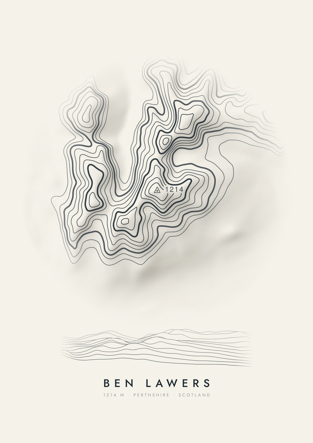 Ben Lawers contour artwork