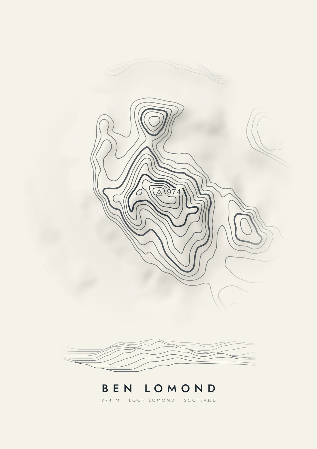 Ben Lomond contour artwork