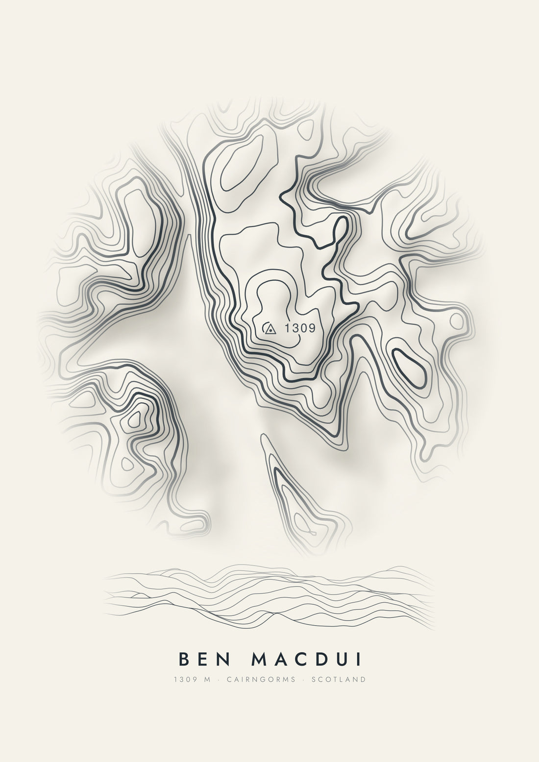 Ben Macdui contour artwork