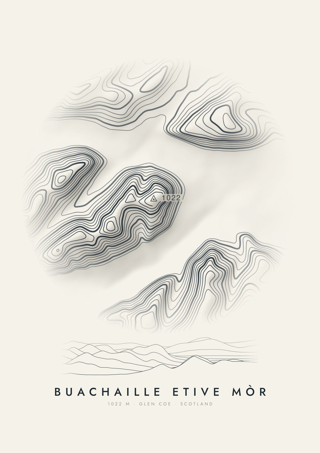 Buachaille Etive Mòr contour artwork