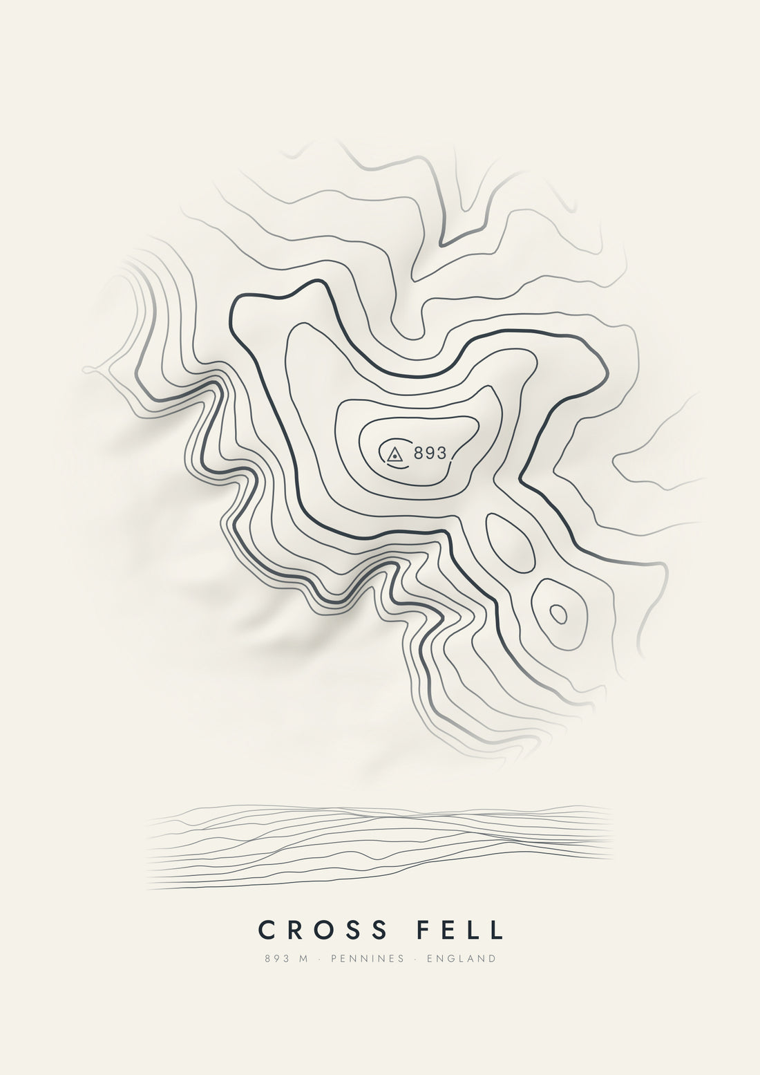 Cross Fell contour artwork
