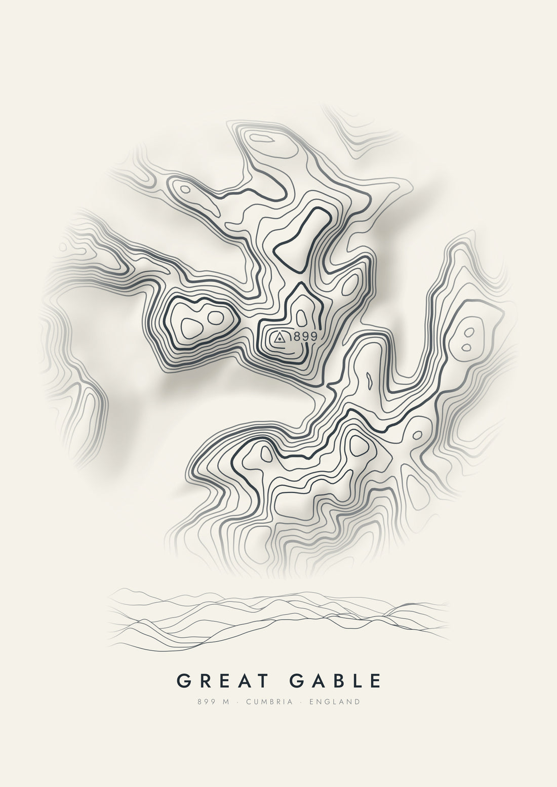 Great Gable contour artwork