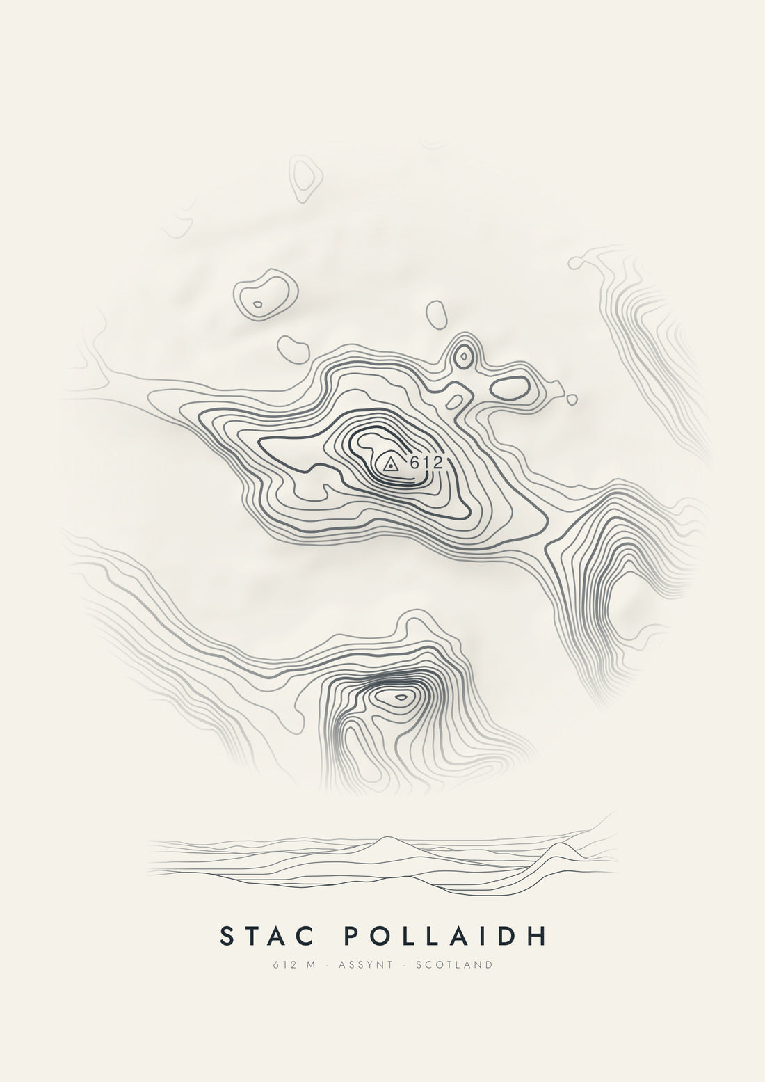 Stac Pollaidh contour artwork