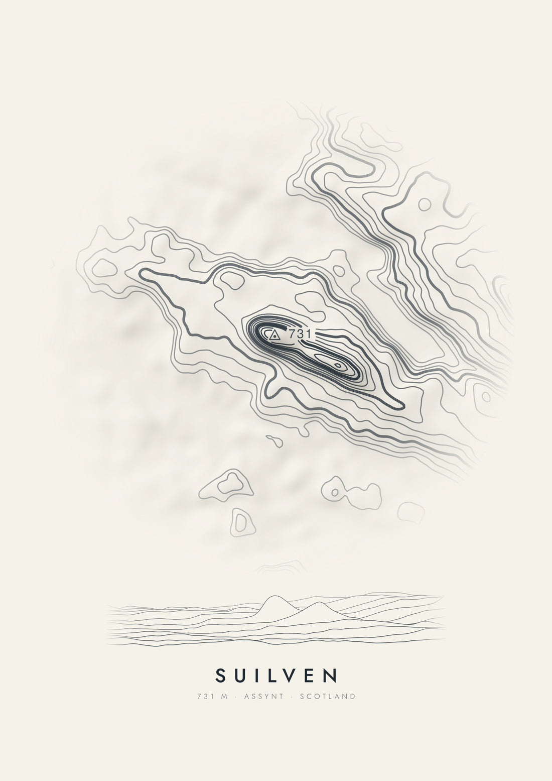 Suilven contour artwork