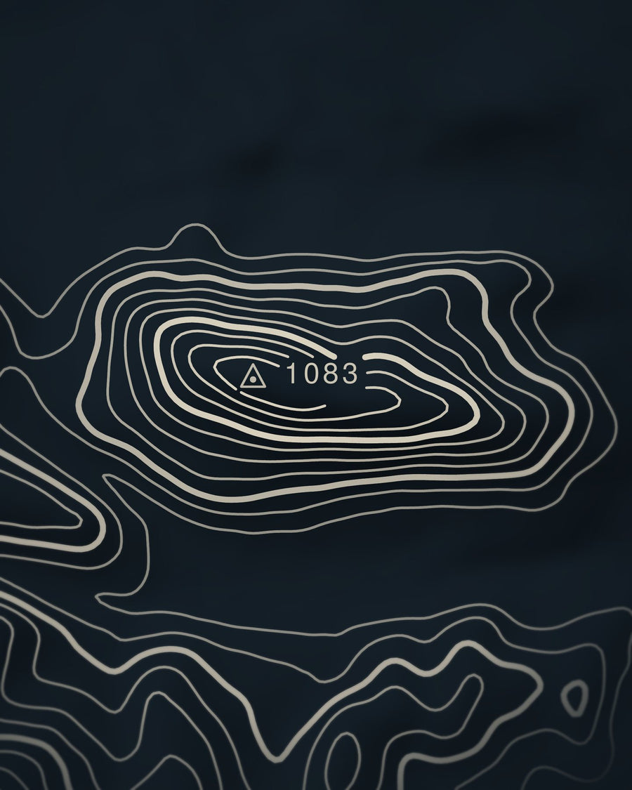 Close-up of the Schiehallion Midnight print on matte paper
