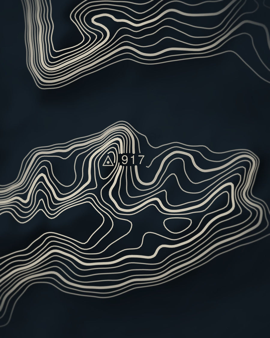 Close-up of the Tryfan Midnight print on matte paper