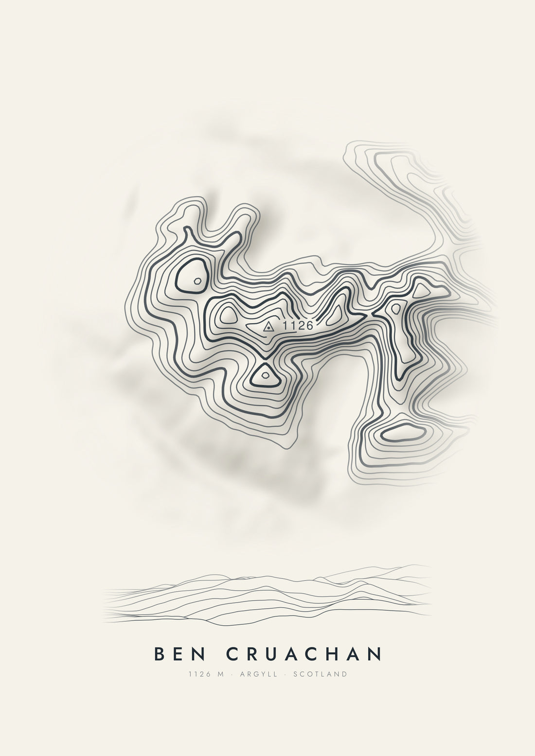 Ben Cruachan contour artwork