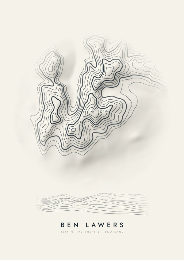 Ben Lawers contour artwork
