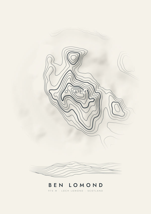 Ben Lomond contour artwork