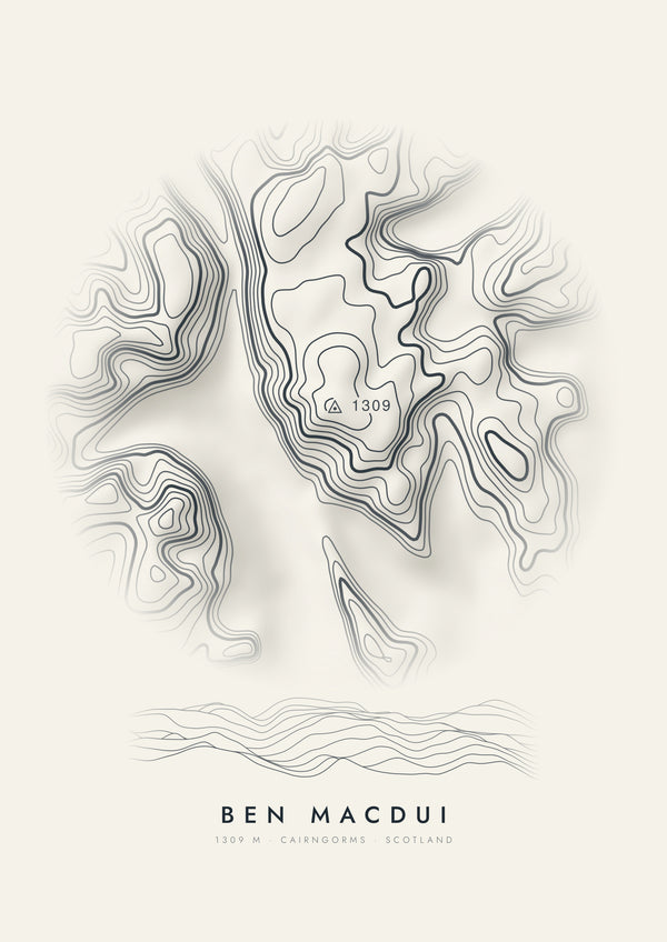 Ben Macdui contour artwork