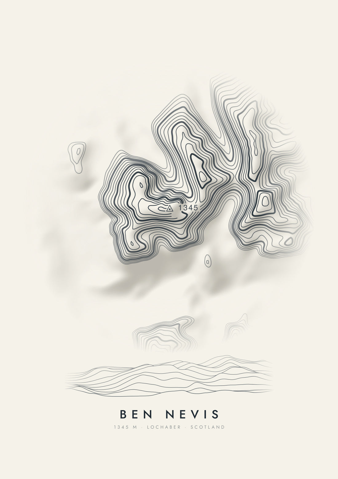 Ben Nevis contour artwork
