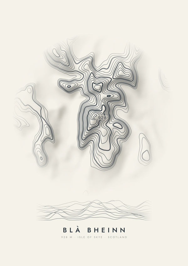 Blà Bheinn contour artwork
