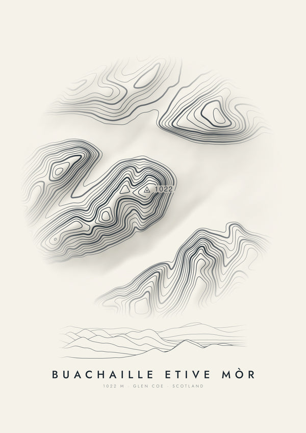 Buachaille Etive Mòr contour artwork
