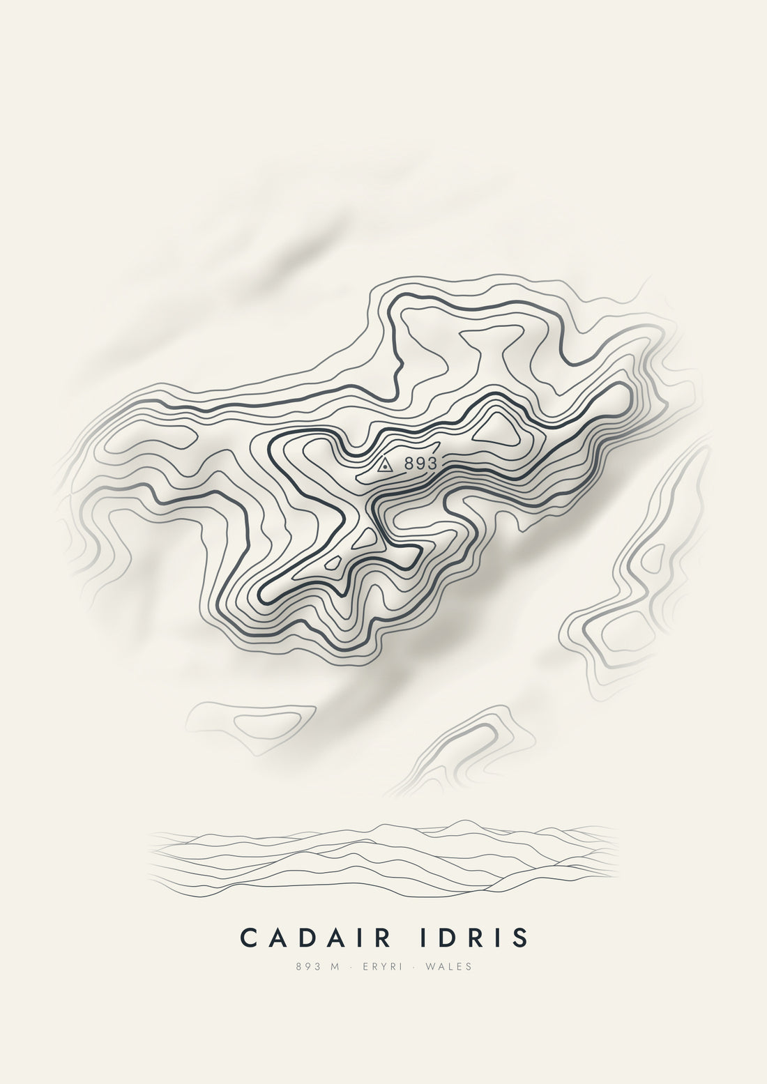 Cadair Idris contour artwork