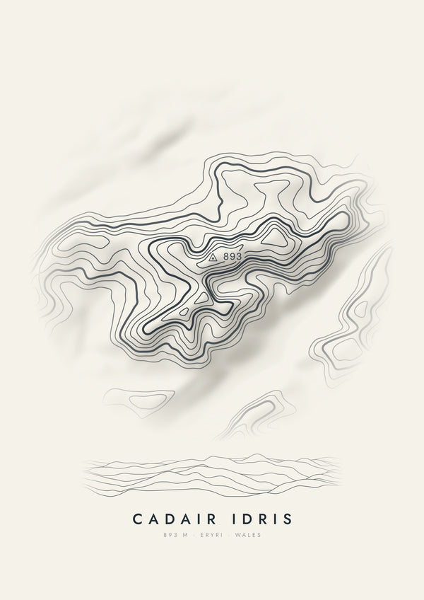 Cadair Idris contour artwork