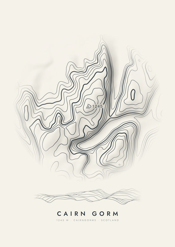 Cairn Gorm contour artwork