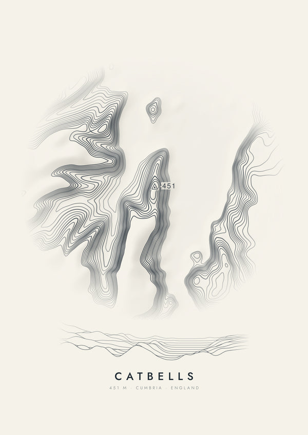 Catbells contour artwork