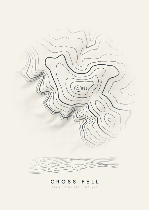 Cross Fell contour artwork