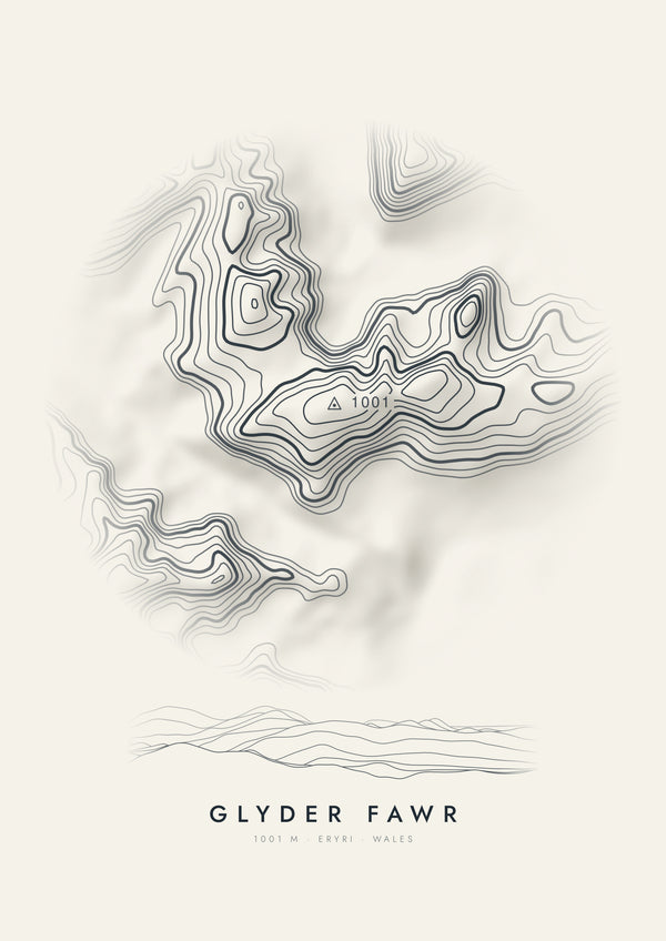 Glyder Fawr contour artwork