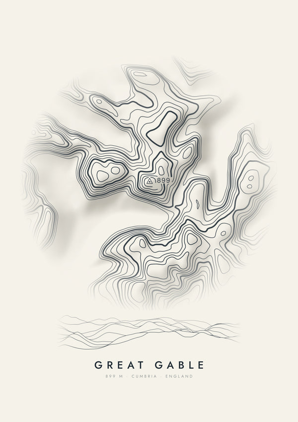 Great Gable contour artwork