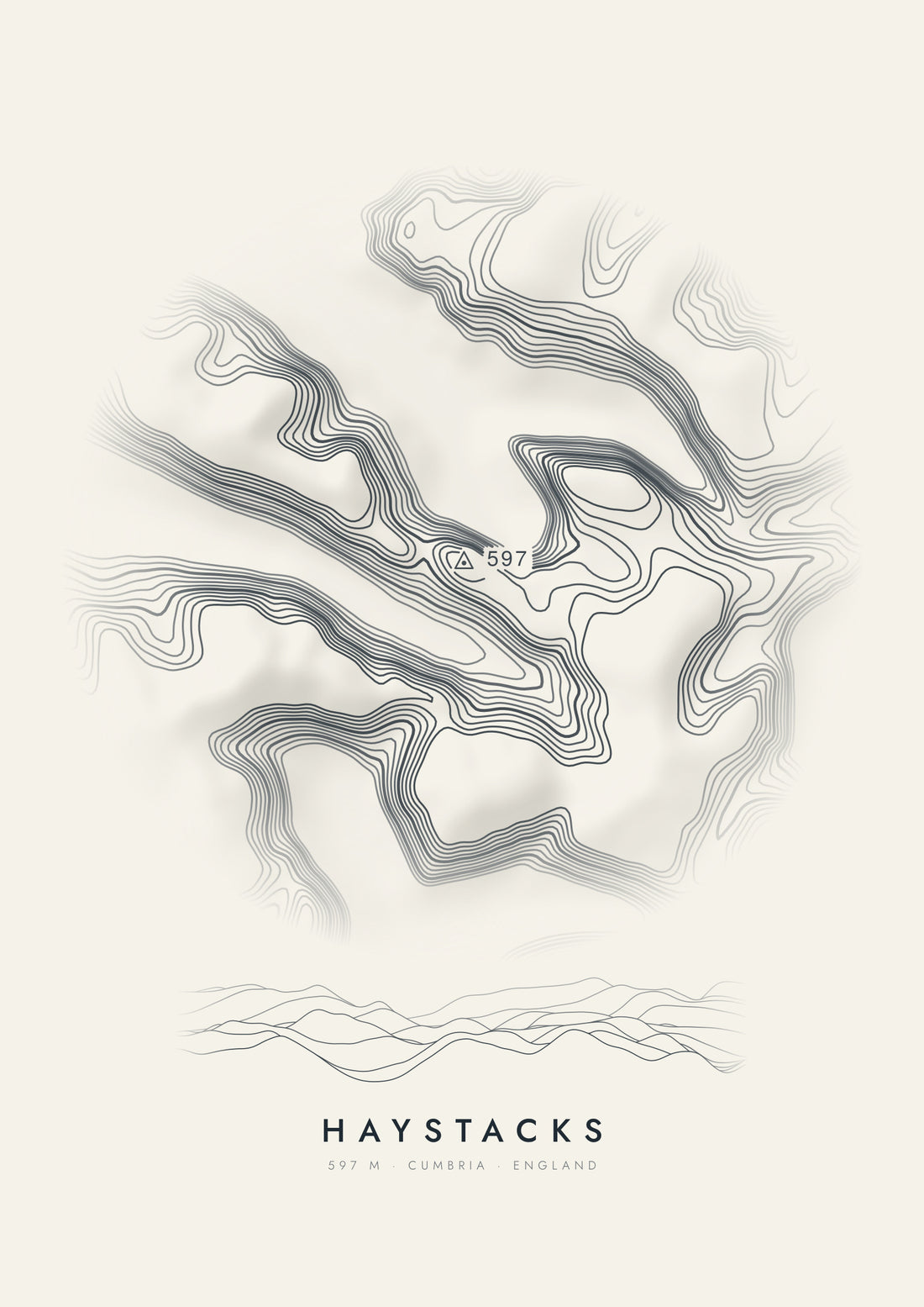 Haystacks contour artwork