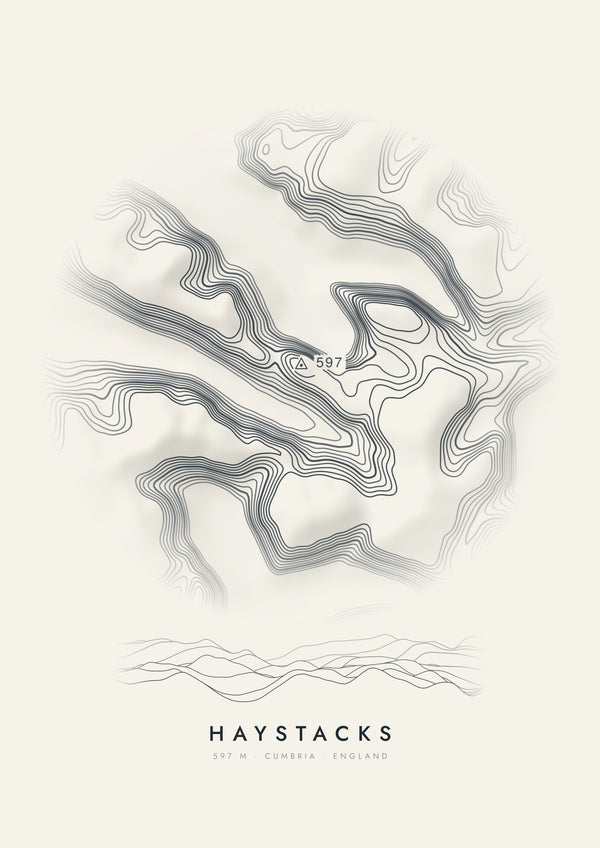 Haystacks contour artwork