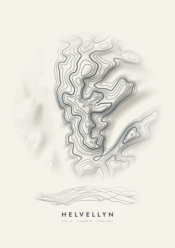 Helvellyn contour artwork