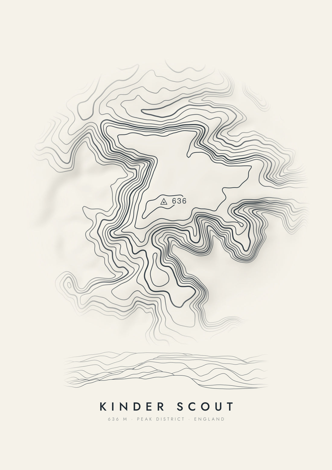 Kinder Scout contour artwork