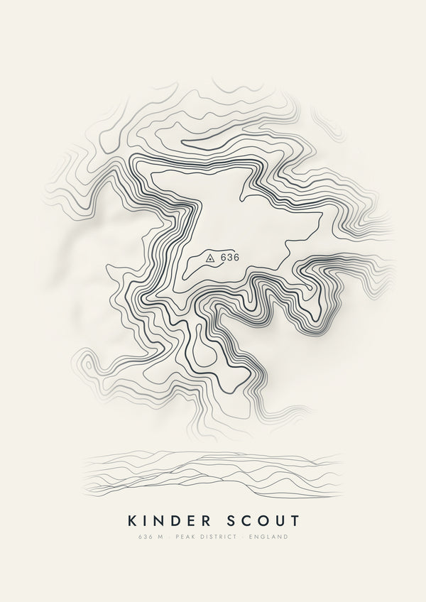 Kinder Scout contour artwork