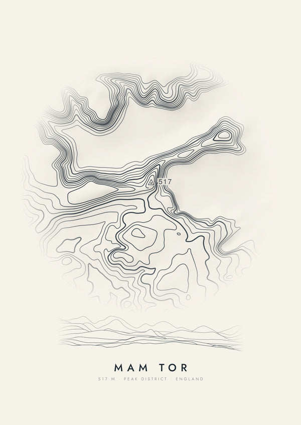 Mam Tor contour artwork