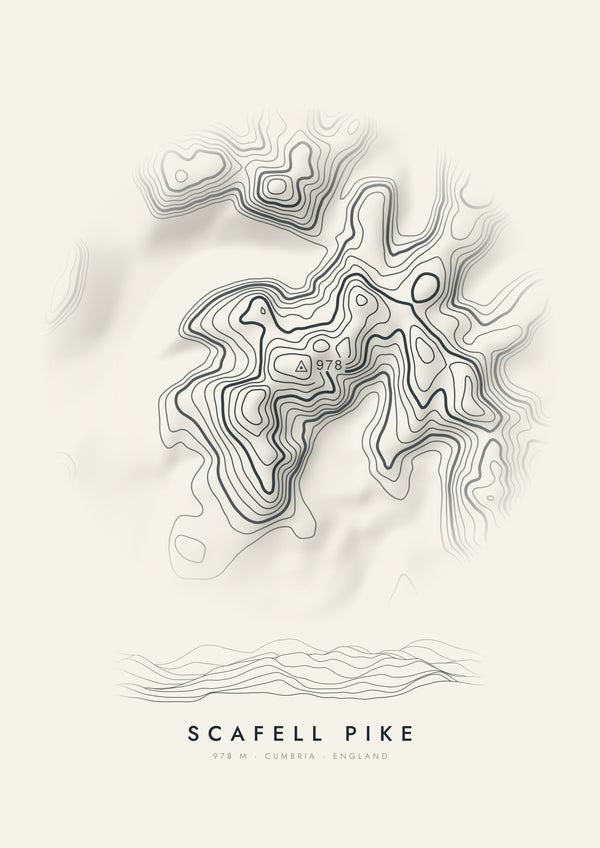 Scafell Pike contour artwork