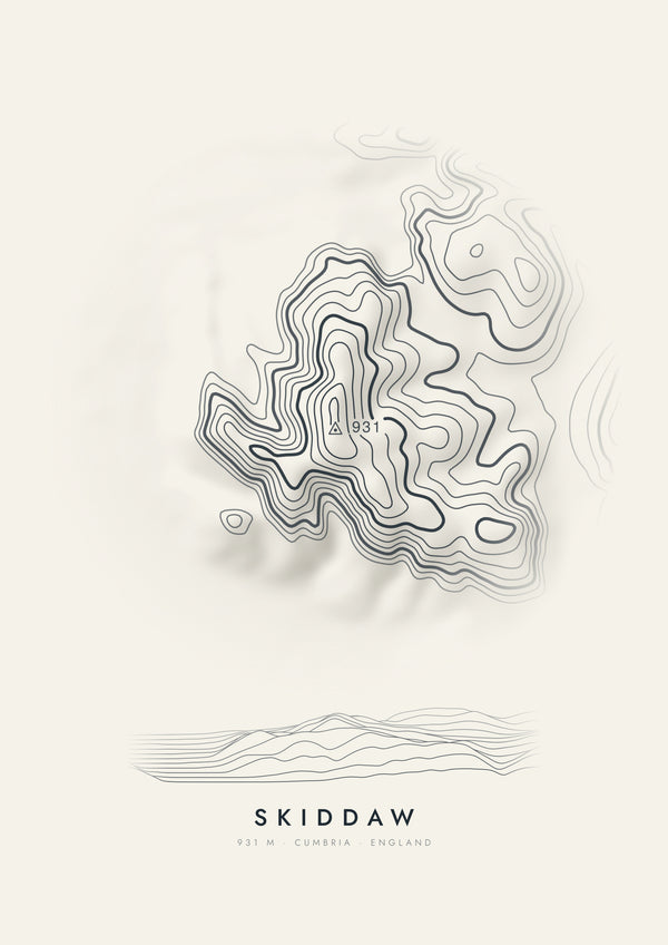 Skiddaw contour artwork