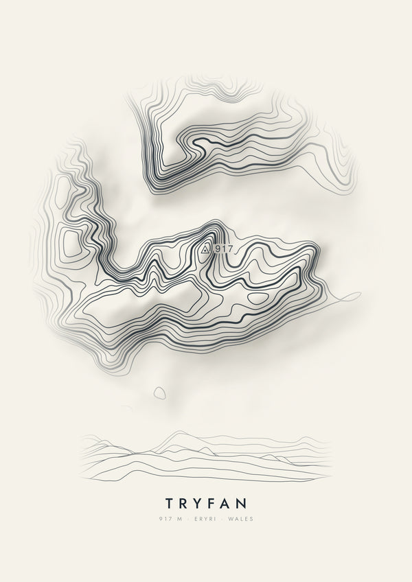 Tryfan contour artwork