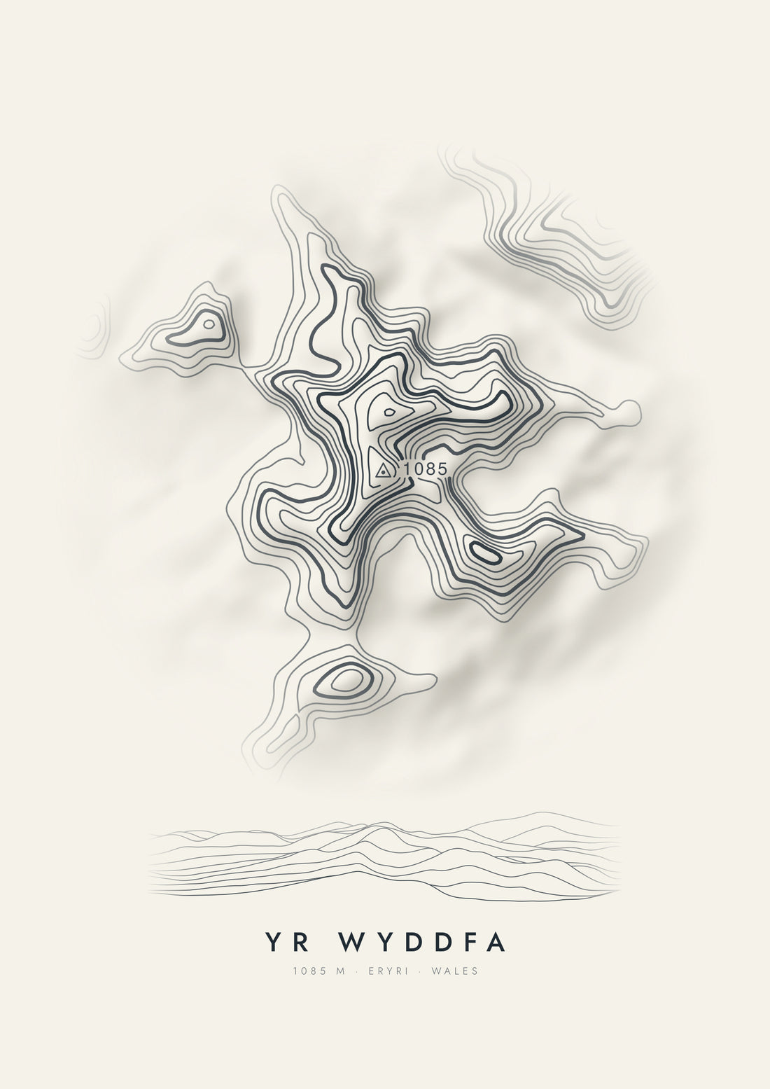 Yr Wyddfa contour artwork