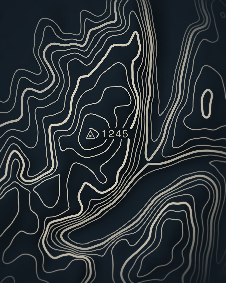 Close-up of the Cairn Gorm Midnight print on matte paper