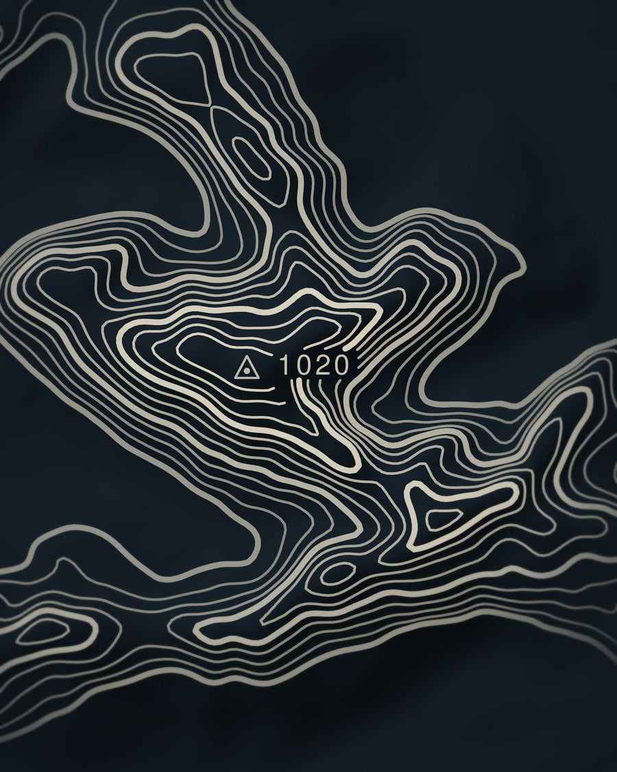 Close-up of the Ladhar Bheinn Midnight print on matte paper